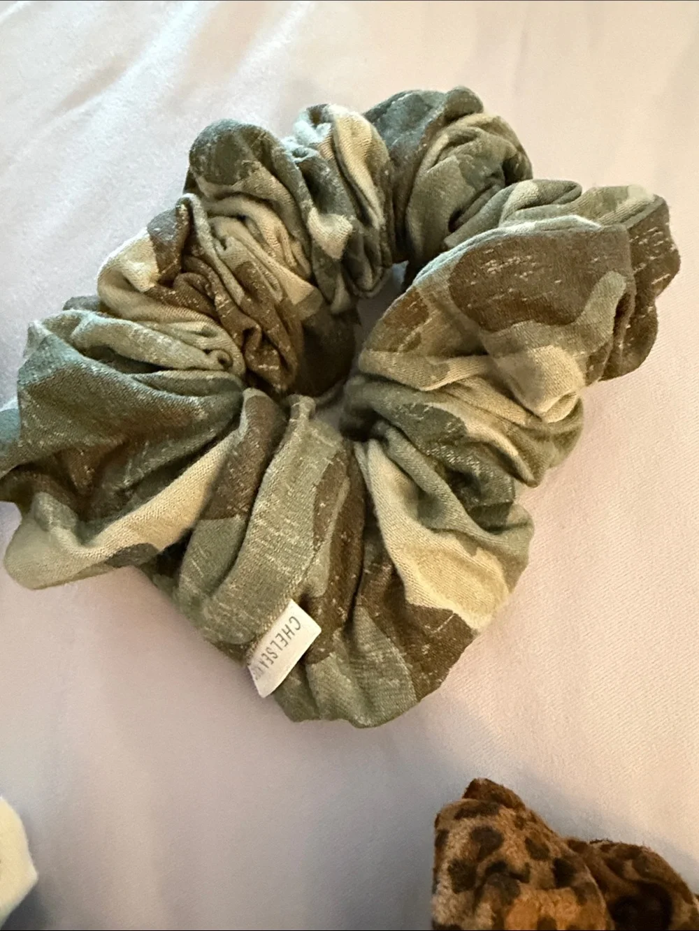 Chelsea King Scrunchie  – Floral White, Camo, Black Floral & Leopard